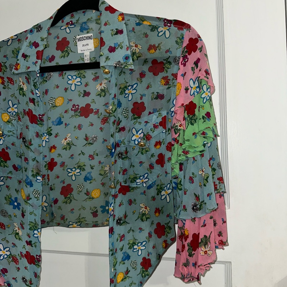 Moschino Floral Ruffle Top - Multicolor - Picture 12 of 15